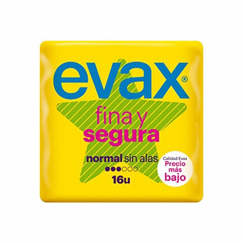 Evax Compresa Fina y Segura Normal 16 unidades