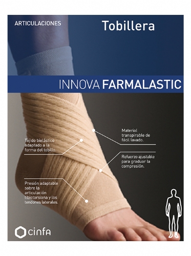 Tobillera Farmalastic Innova Beige Talla Grande