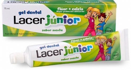 Lacer Junior gel dental 75 ml sabor menta