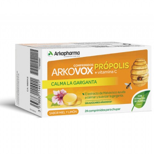 Arkovox propolis + vitamina c (20 comprimidos sabor miel y limon)