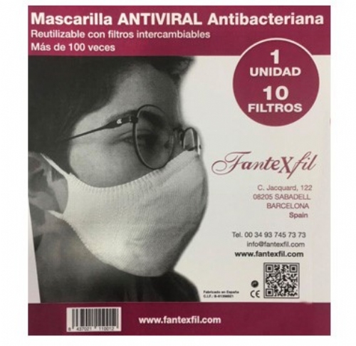 Mascarilla teja adulto antiviral fantexfil