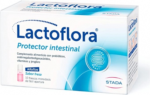 Lactoflora Protector Intestinal Adulto 10 frascos monodosis sabor fresa