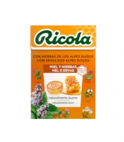 Ricola Caramelos Sin Azúcar Sabor Miel y Hierbas