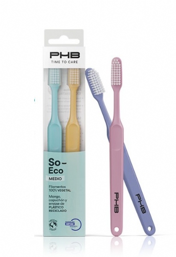 PHB Cepillo Dental Adulto Medio Time to Care So-Eco 2 unidades 