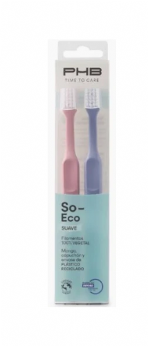 PHB Cepillo Dental Adulto Suave Time to Care So-Eco 2 unidades 