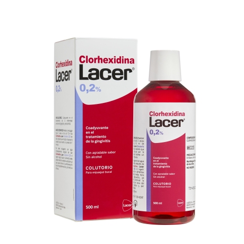 Lacer colutorio clorhexidina 0.2% (1 envase 500 ml)