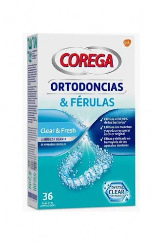 Corega Ortodoncias & Férulas  36 tabletas limpiadoras Corega Ortodoncias & Férulas  36 tabletas limpiadoras