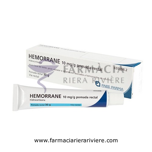HEMORRANE 10 mg/g POMADA RECTAL , 1 tubo de 30 g