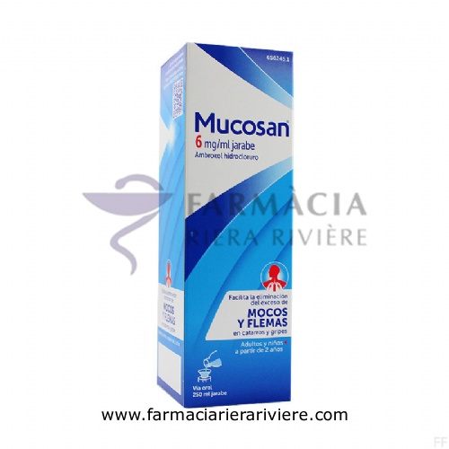 MUCOSAN 6 MG/ML JARABE, 1 frasco de 250 ml