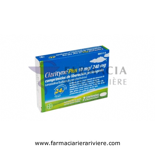 CLARITYNE PLUS 10mg/240mg COMPRIMIDOS DE LIBERACION PROLONGADA , 7 comprimidos