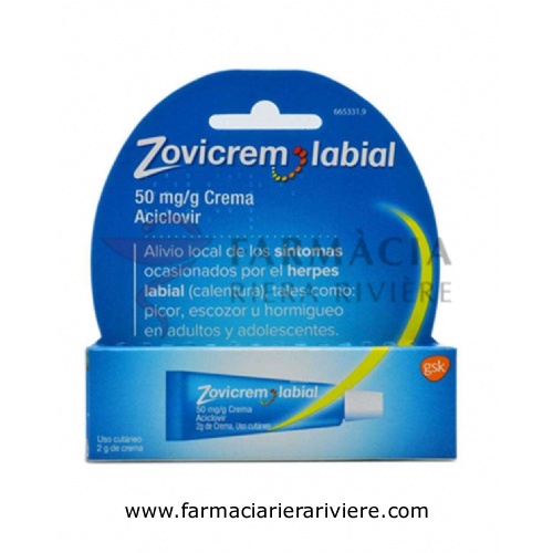 ZOVICREM LABIAL 50 mg/g CREMA, 1 tubo de 2 g