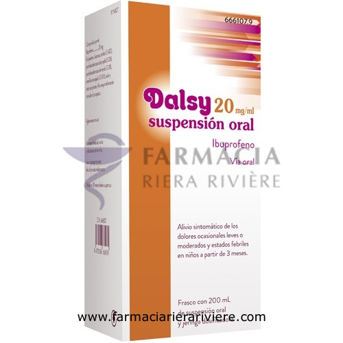 DALSY 20 mg/ml SUSPENSION ORAL , 1 frasco de 150 ml