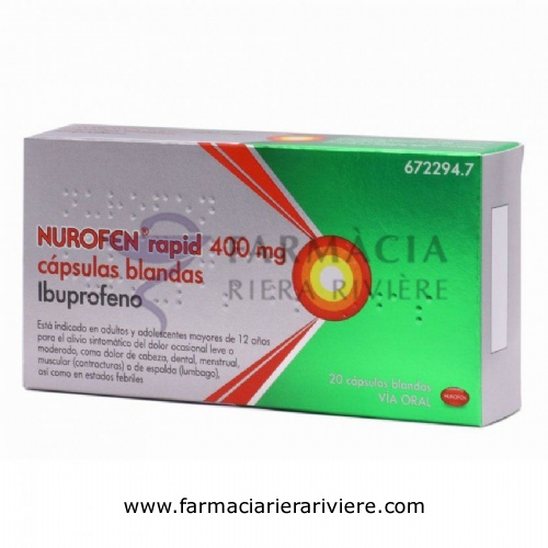 NUROFEN RAPID 400 mg CAPSULAS BLANDAS , 20 cápsulas