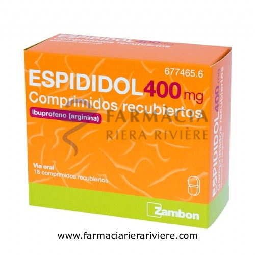 ESPIDIDOL 400 mg COMPRIMIDOS RECUBIERTOS, 18 comprimidos