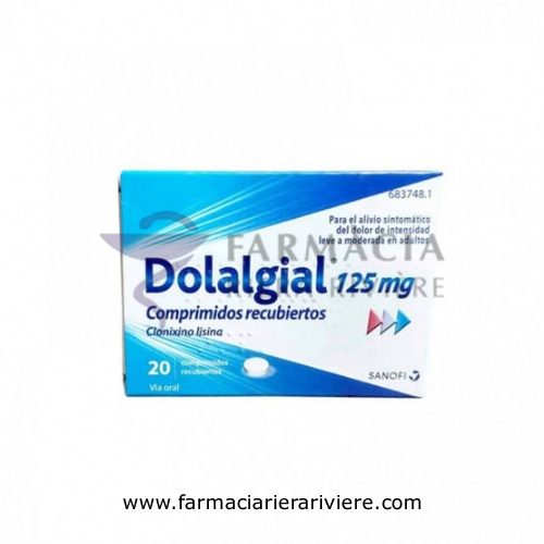 DOLALGIAL CLONIXINO LISINA 125 mg COMPRIMIDOS RECUBIERTOS , 20 comprimidos