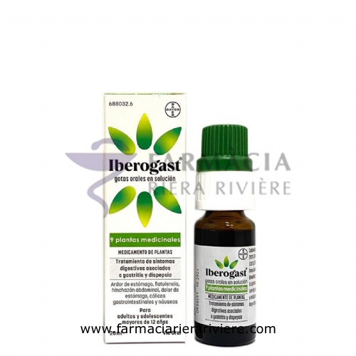 IBEROGAST GOTAS ORALES EN SOLUCION, 1 frasco de 20 ml