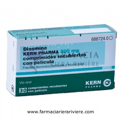 DIOSMINA KERN PHARMA 500 mg COMPRIMIDOS RECUBIERTOS CON PELICULA , 30 comprimidos