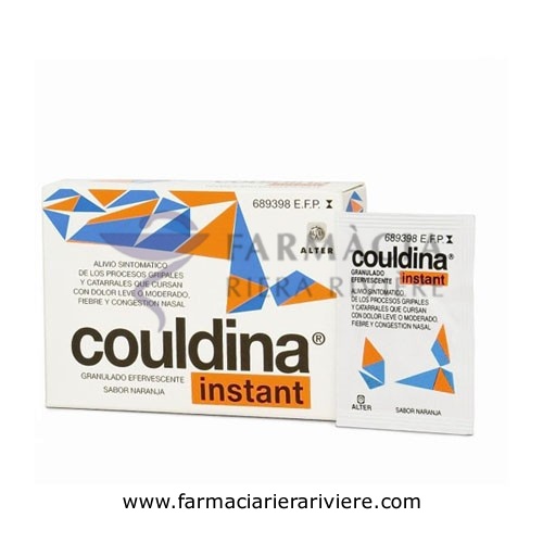 COULDINA INSTANT CON ACIDO ACETILSALICILICO GRANULADO EFERVESCENTE , 10 sobres