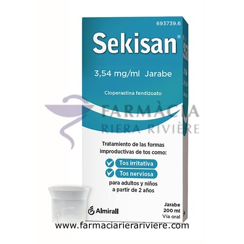 SEKISAN 3,54 mg/ml JARABE , 1 frasco de 200 ml