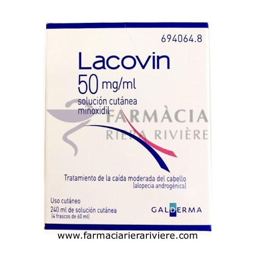 LACOVIN 50 mg/ml SOLUCIÓN CUTÁNEA , 4 frascos de 60 ml