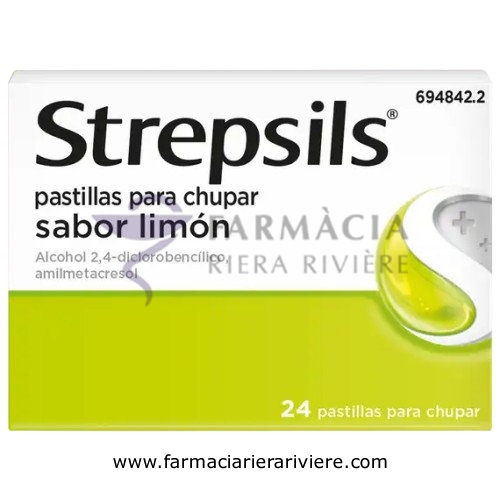 STREPSILS pastillas para chupar sabor limon, 24 pastillas