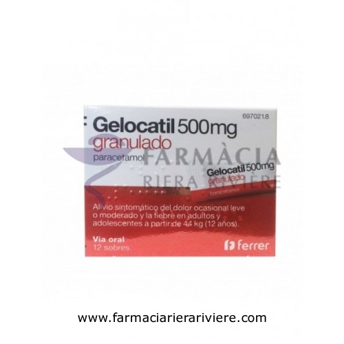 GELOCATIL 500 mg GRANULADO , 12 sobres