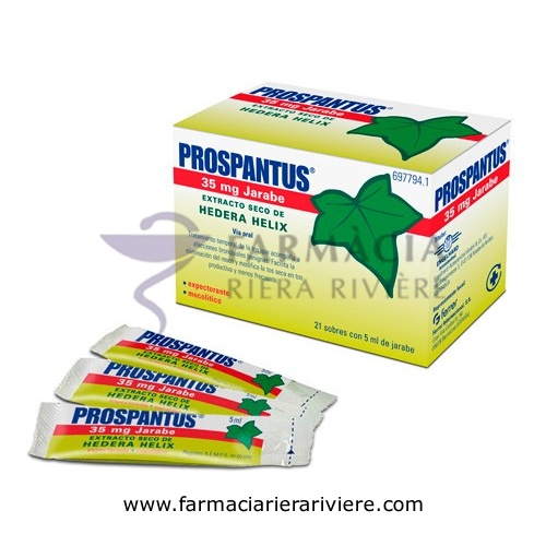 PROSPANTUS JARABE EN SOBRES , 21 sobres de 5 ml