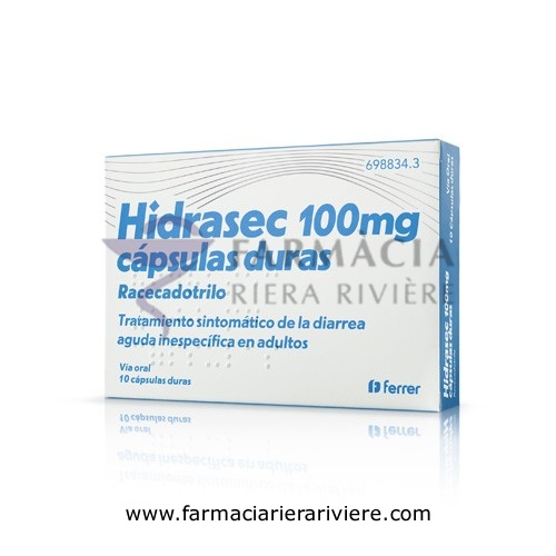 HIDRASEC 100 MG CAPSULAS DURAS , 10 cápsulas