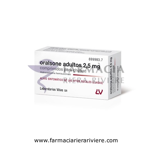 ORALSONE  ADULTOS 2,5 mg COMPRIMIDOS PARA CHUPAR, 12 comprimidos