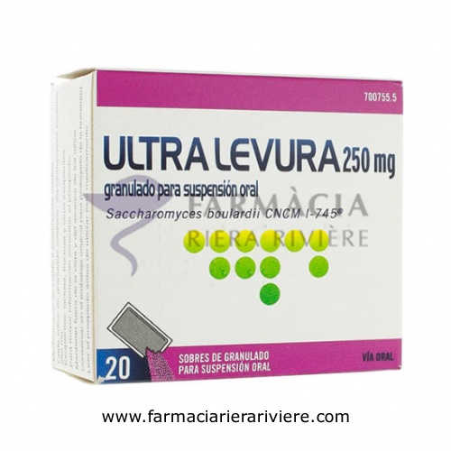 ULTRA-LEVURA 250 MG POLVO PARA SUSPENSION ORAL , 20 sobres