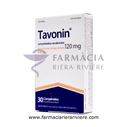 TAVONIN 120 MG COMPRIMIDOS RECUBIERTOS CON PELICULA , 30 comprimidos