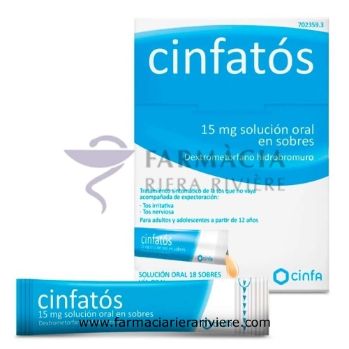 CINFATOS 15 MG SOLUCION ORAL EN SOBRES , 18 sobres