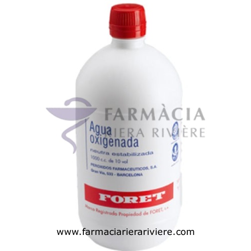 AGUA OXIGENADA FORET 3 %  solución cutánea y concentrado para solución bucal  , 1 frasco de 1.000 ml