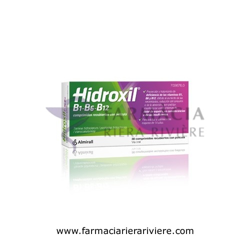 HIDROXIL B1-B6-B12 COMPRIMIDOS RECUBIERTOS CON PELICULA , 30 comprimidos