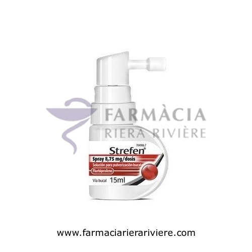 STREFEN SPRAY 8,75 MG/DOSIS SOLUCION PARA PULVERIZACION BUCAL SABOR MENTA , 15 ml