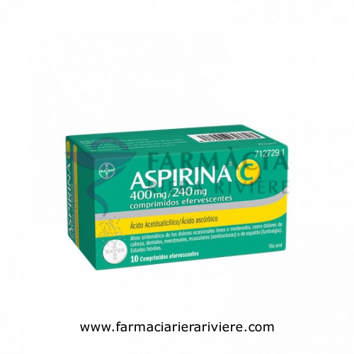 ASPIRINA C 400 mg/240 mg COMPRIMIDOS EFERVESCENTES , 10 comprimidos