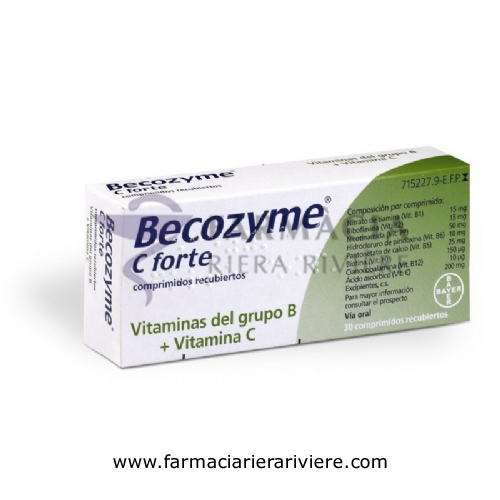 BECOZYME C FORTE COMPRIMIDOS RECUBIERTOS  , 30 comprimidos