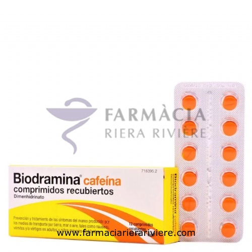 BIODRAMINA CAFEINA COMPRIMIDOS RECUBIERTOS , 12 comprimidos