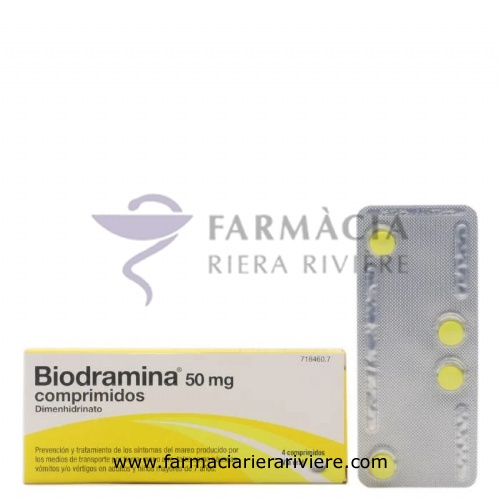BIODRAMINA 50 mg COMPRIMIDOS , 4 comprimidos