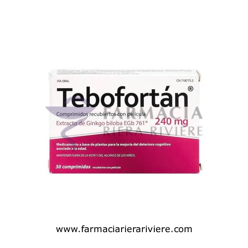 TEBOFORTAN 240 MG COMPRIMIDOS RECUBIERTOS CON PELiCULA, 30 comprimidos
