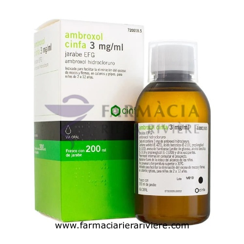 AMBROXOL CINFA 3 MG/ML JARABE EFG, Frasco de 200 ml (PET)
