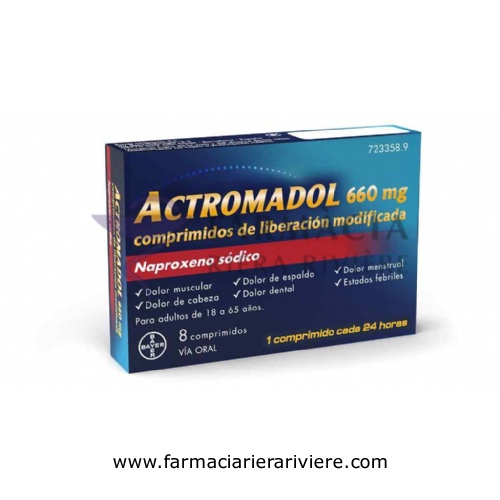 ACTROMADOL 660 MG COMPRIMIDOS DE LIBERACIÓN MODIFICADA 8 comprimidos