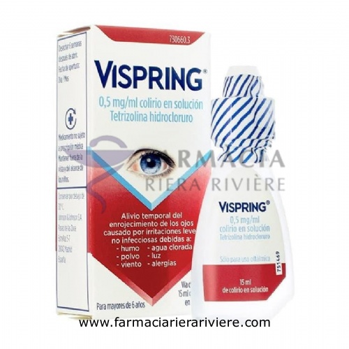 VISPRING 0,5 MG/ML COLIRIO EN SOLUCION , 1 frasco de 15 ml