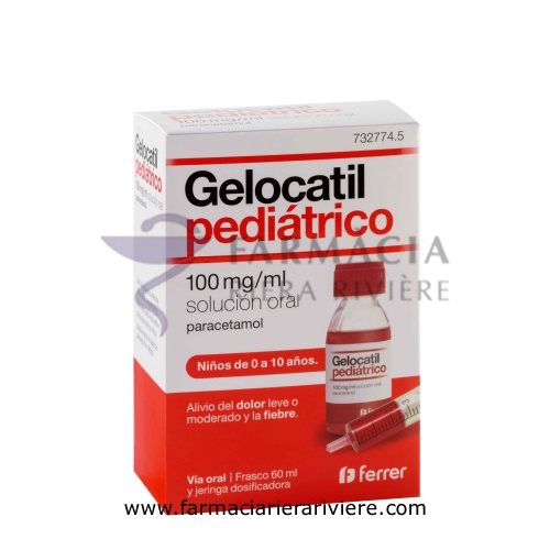 GELOCATIL PEDIATRICO 100MG/ML SOLUCION ORAL, 1 frasco x 60 ml