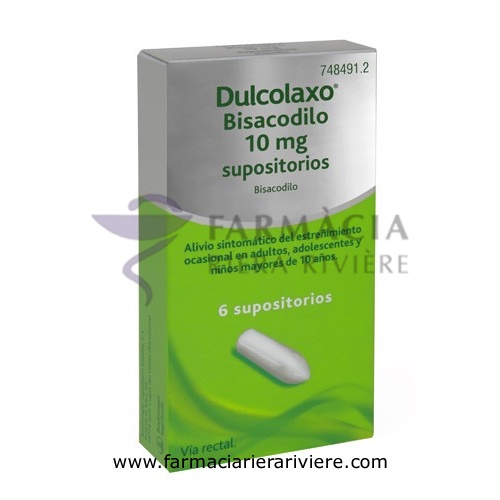DULCOLAX BISACODILO 10 MG SUPOSITORIOS, 6 supositorios