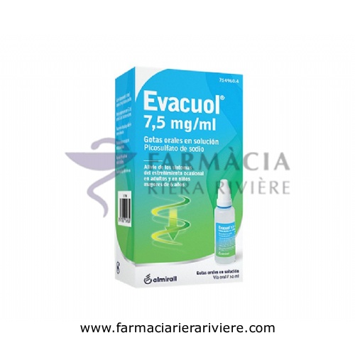 EVACUOL 7,5 mg/ml Gotas orales en solución , 1 frasco de 30 ml