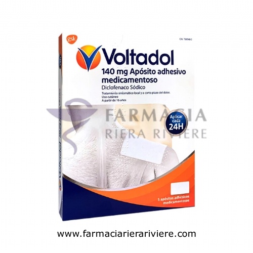 VOLTADOL 140 MG APOSITO ADHESIVO MEDICAMENTOSO, 5 apósitos