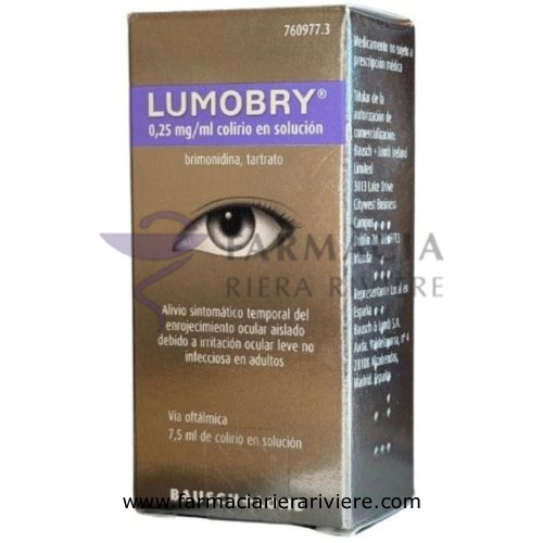LUMOBRY 0,25 MG/ML COLIRIO EN SOLUCION, 1 frasco de 7,5 ml
