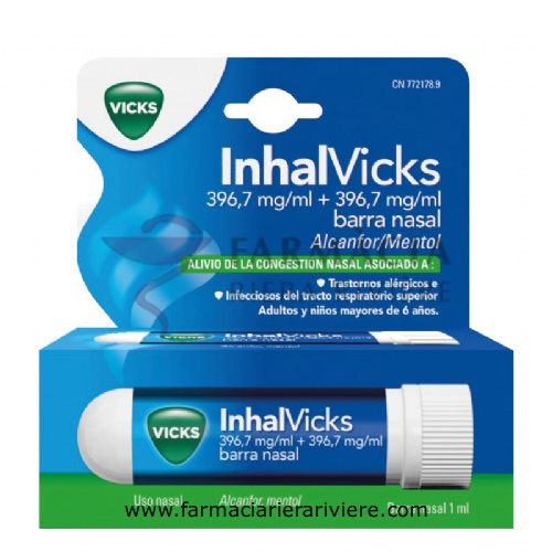 INHALVICKS 396,7 MG/ML   + 396,7 MG/ML BARRA NASAL, 1 aplicador