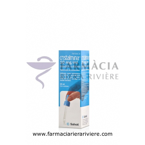 CRISTALMINA 10 mg/ml SOLUCION CUTANEA, 1 frasco de 25 ml